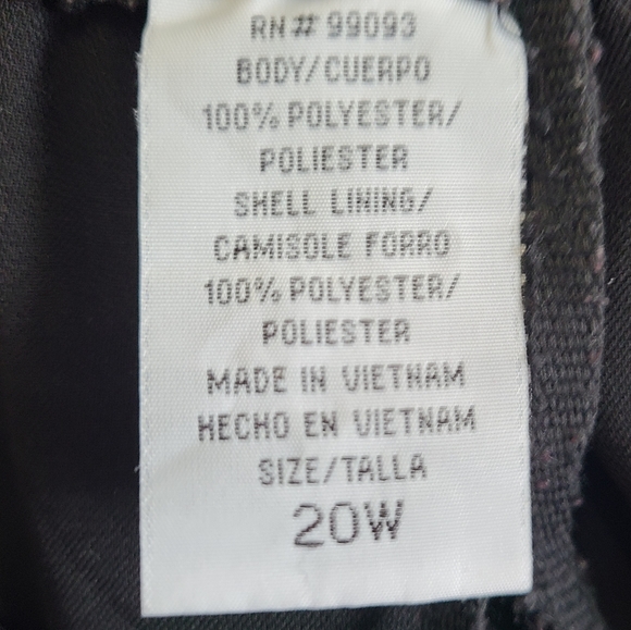 Southern Lady Woman's Elastic Waist Pull Up Pants, Size: 20W Color: Black - Picture 6 of 11